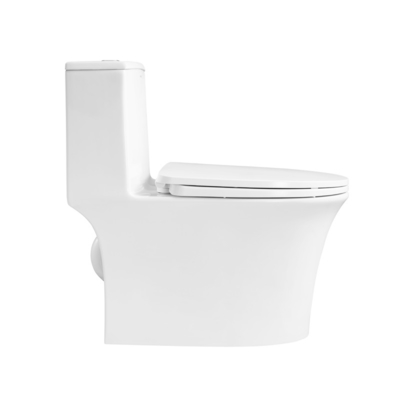 One Piece Elongated Siphon Jet Flush Toilet 1.1 Gpf S Trap 305mm
