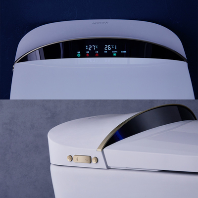 Modern One Piece Toilet With Auto Open Dual Flush Heated Seat Smart Bidet