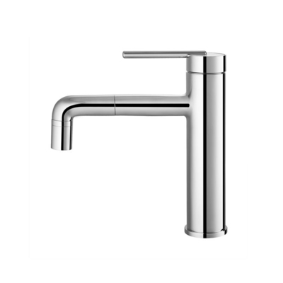 Chrome Waterfall Bathroom Basin Faucet With 360° Nozzle 202.4mm Width