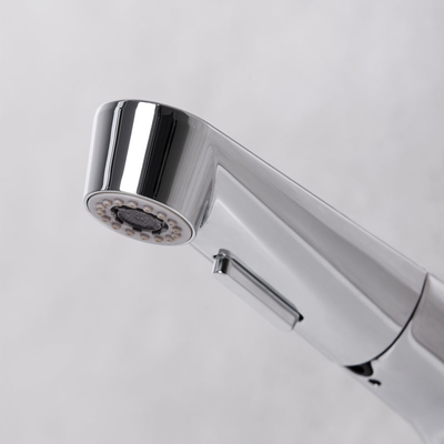 197mm Width Pull Out Bathroom Basin Faucet With Dual Function Spray