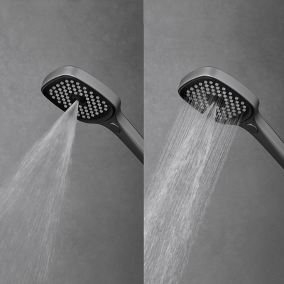 Brass Bathroom Shower Faucet Set Grey Wall Mount Complete Set