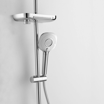 Wall Mounted Thermostatic Hand Shower Mixer Set Chrome Shower System
