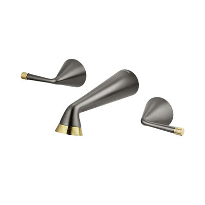 ARROW Gun Gray Modern Wall Mounted Basin Mixer Faucet with 5 Year Warranty and Solid Brass 59 Construction