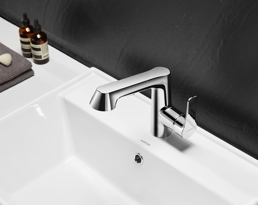Washroom Pull Out Basin Mixer AMP11847A Zn Alloy Material Chrome Color