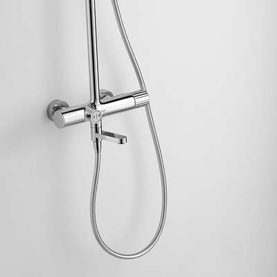 3 Function Hand Shower Mixer Set H 822-1212mm Handheld Chrome Brass