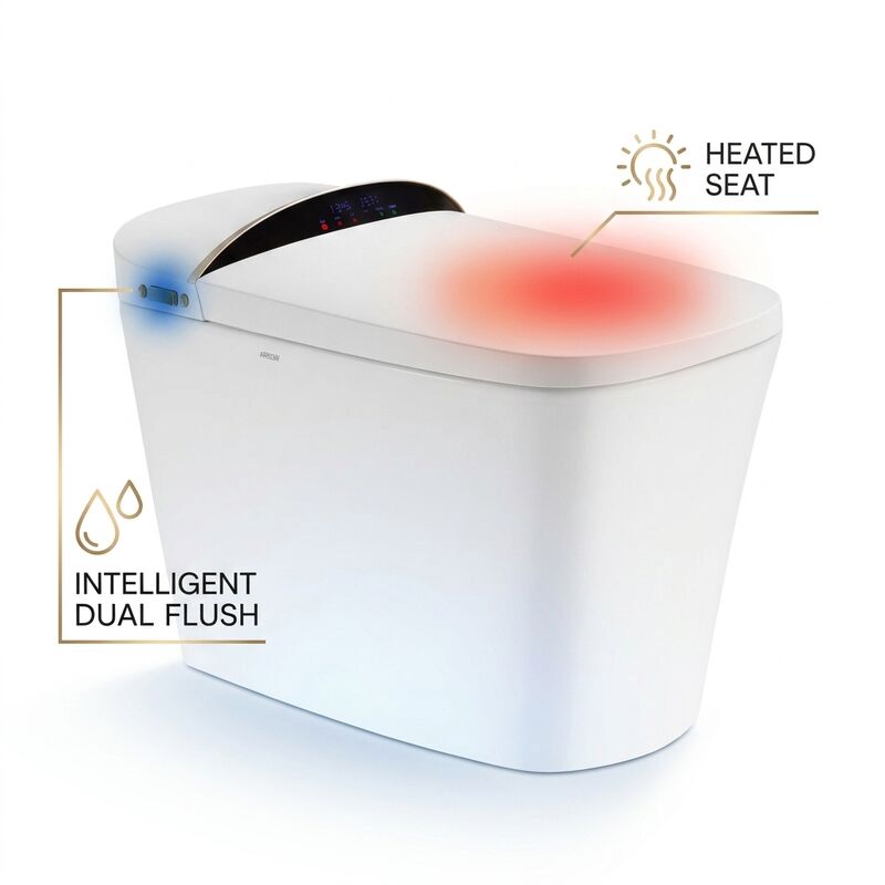 ARROW AT5008 Compact Smart Toilet Anti-bacterial Glaze Heated Seat Auto Deodorization Space Saving Bidet